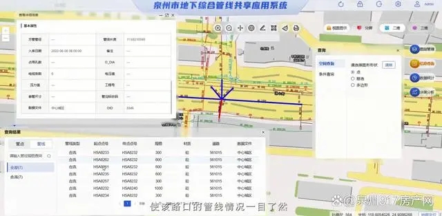 泉州市地下綜合管線共享應用系統